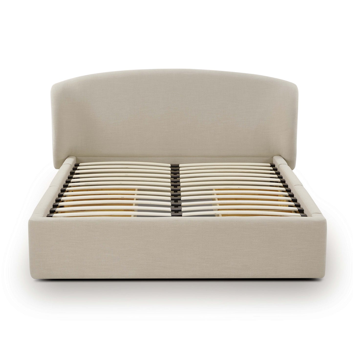 Savanna Upcycled Linen Platform Storage Bed - Taupe