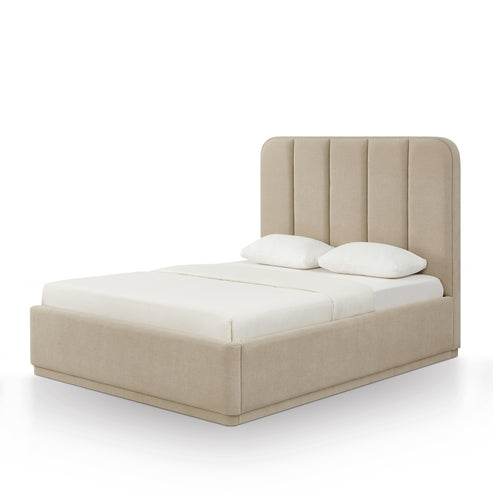 ReForm Creative Home Verona Performance Grade Platform Chenille Bed - Cream & Tan. Free Delivery-USA & CANADA