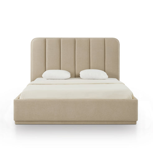 ReForm Creative Home Verona Performance Grade Platform Chenille Bed - Cream & Tan. Free Delivery-USA & CANADA