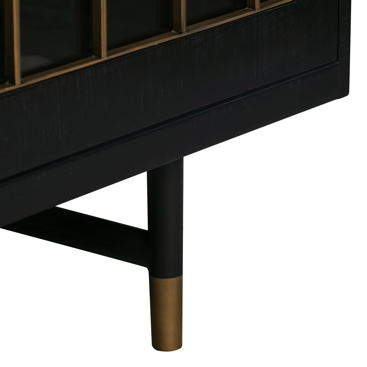 Beaujolais 66" Acacia Wood Storage Dining Buffet/Sideboard - Black