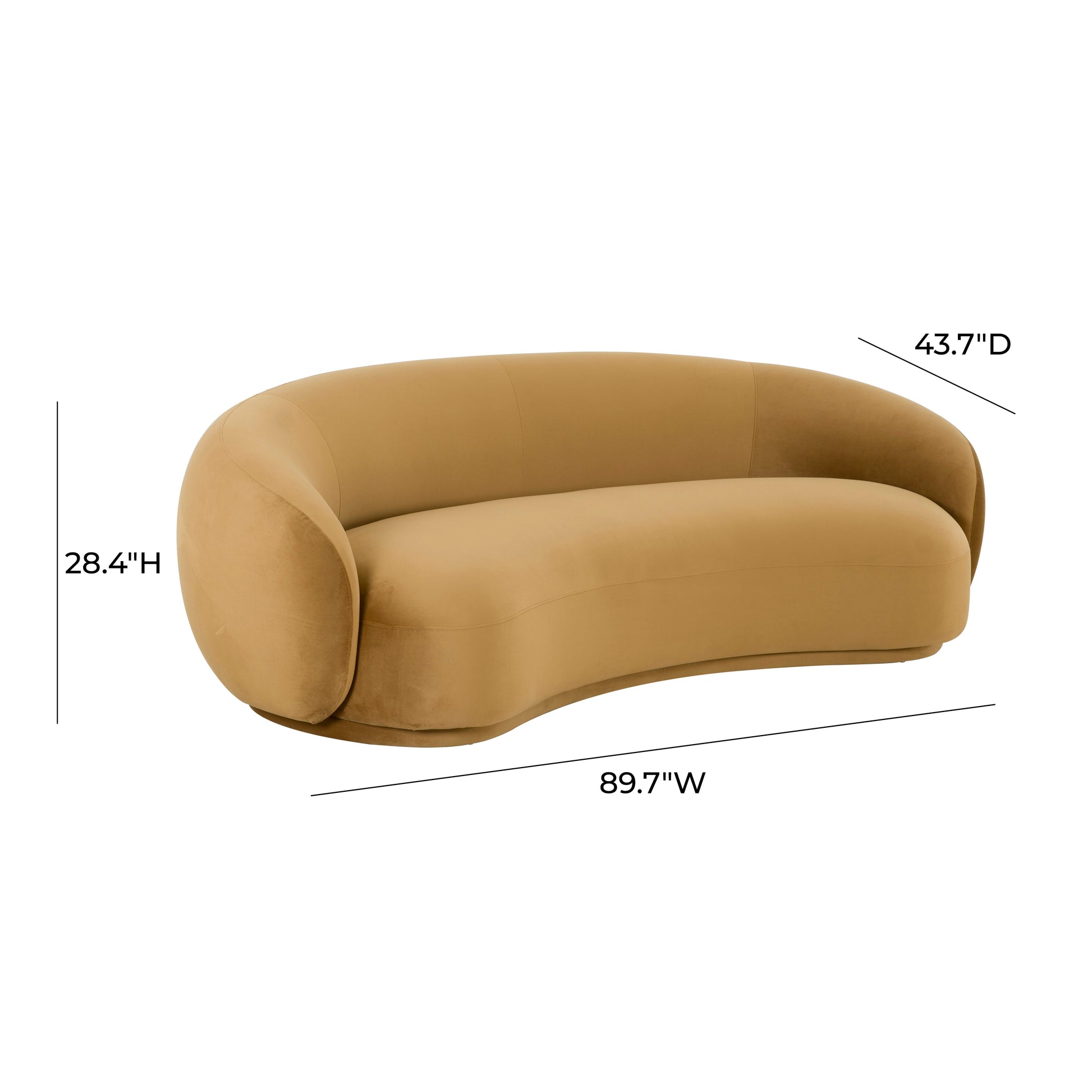ReForm Creative Home-Mia Luxury Performance Grade Velvet Sofa-Cream/Grey/Mustard/Green/Brown