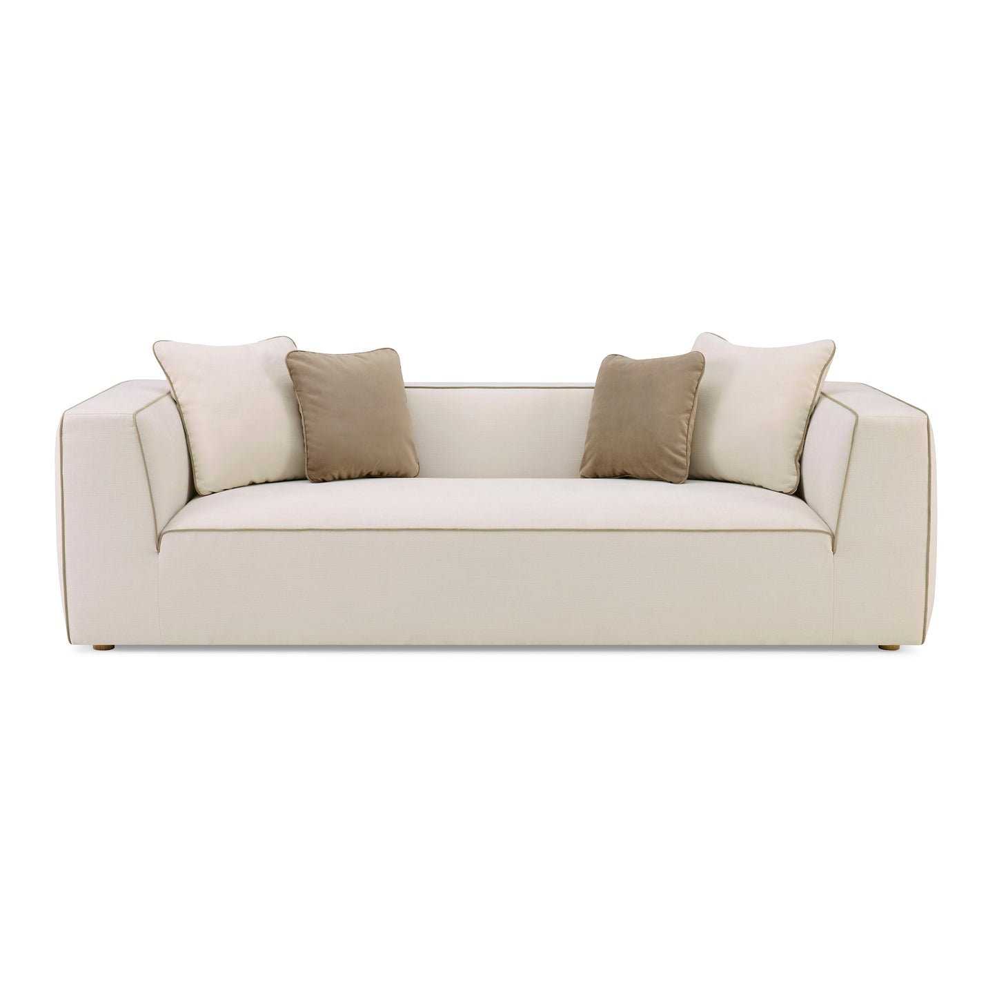 ReForm Creative Home-Jett 96" Upcycled Performance Grade Sofa-Green/Beige