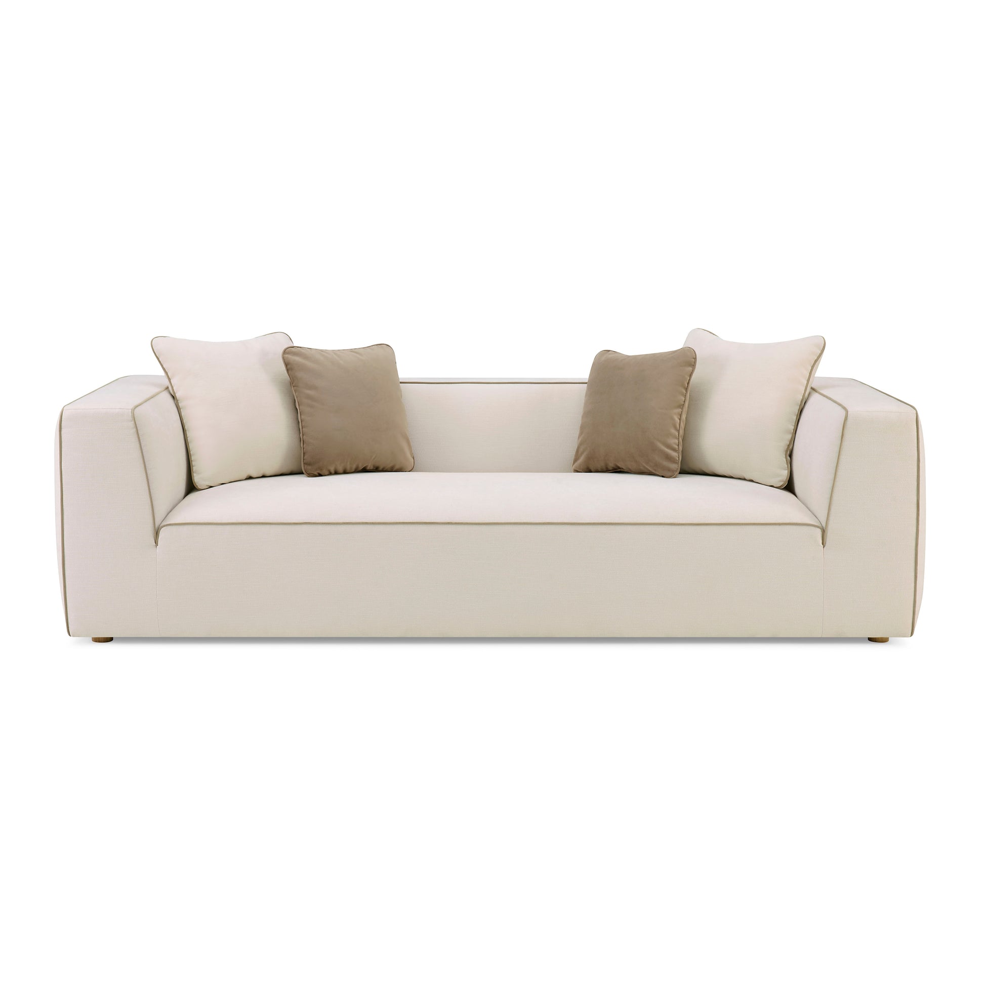 ReForm Creative Home-Jett 96" Upcycled Performance Grade Sofa-Green/Beige