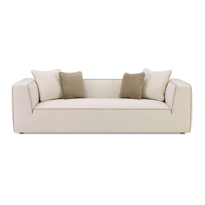 ReForm Creative Home-Jett 96" Upcycled Performance Grade Sofa-Green/Beige