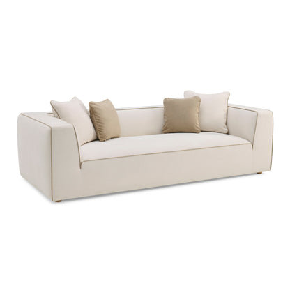 ReForm Creative Home-Jett 96" Upcycled Performance Grade Sofa-Green/Beige