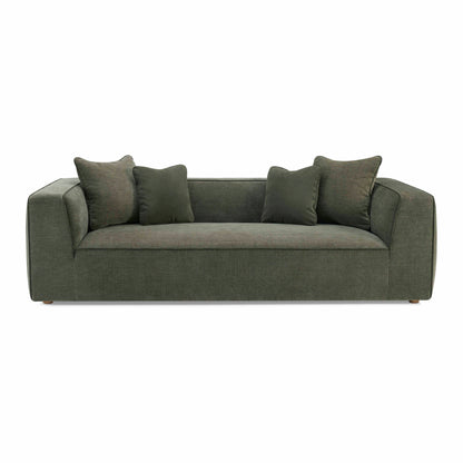 ReForm Creative Home-Jett 96" Upcycled Performance Grade Sofa-Green/Beige