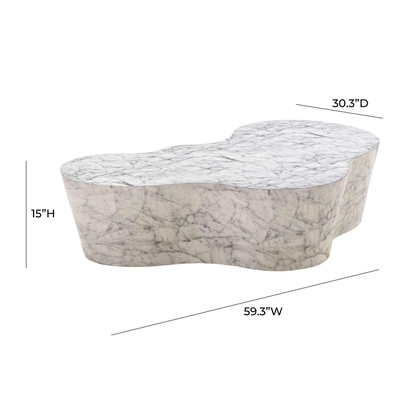 ReForm Creative Home-Eileen 59" Indoor/Outdoor Concrete Coffee Table - Multiple Options. Free Delivery-USA & CANADA
