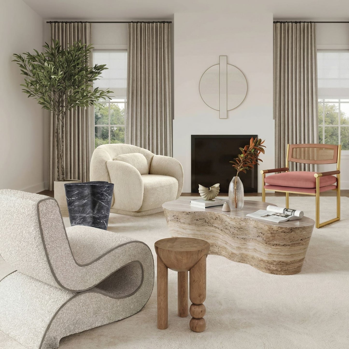 ReForm Creative Home Eileen Indoor/Outdoor Concrete Side Table - Multiple Options. Free Delivery-USA & CANADA