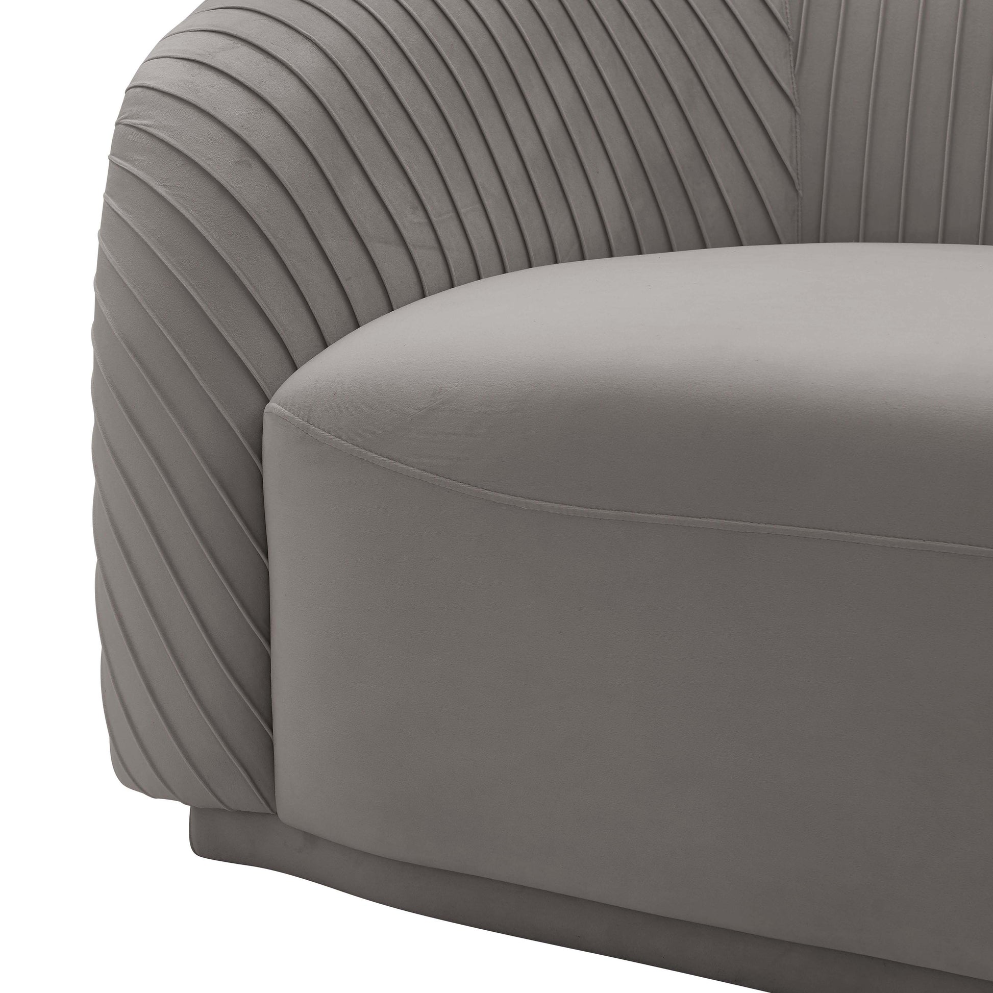 ReForm Creative Home-Luxury Pleated Velvet Sofa. Performance-Durable