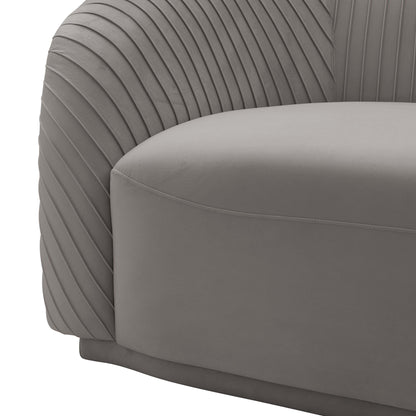 ReForm Creative Home-Luxury Pleated Velvet Sofa. Performance-Durable