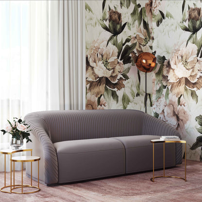 ReForm Creative Home-Luxury Pleated Velvet Sofa. Performance-Durable