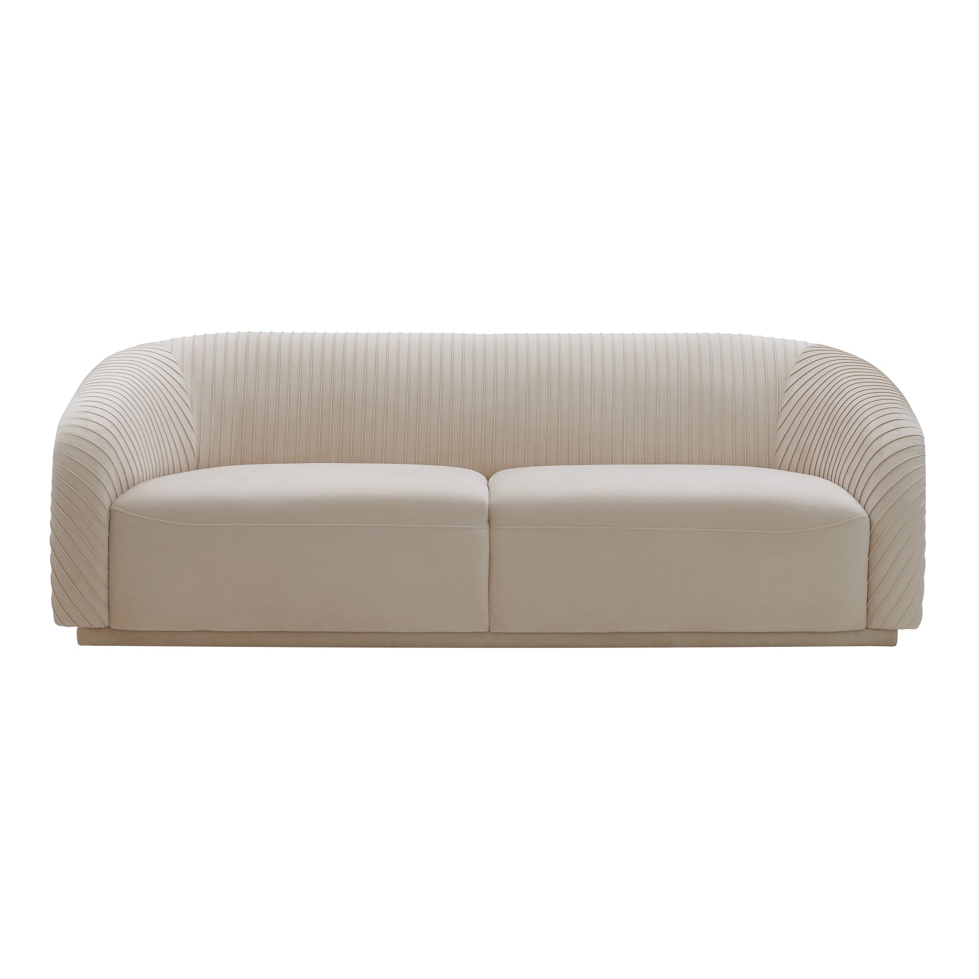 ReForm Creative Home-Luxury Pleated Velvet Sofa. Performance-Durable