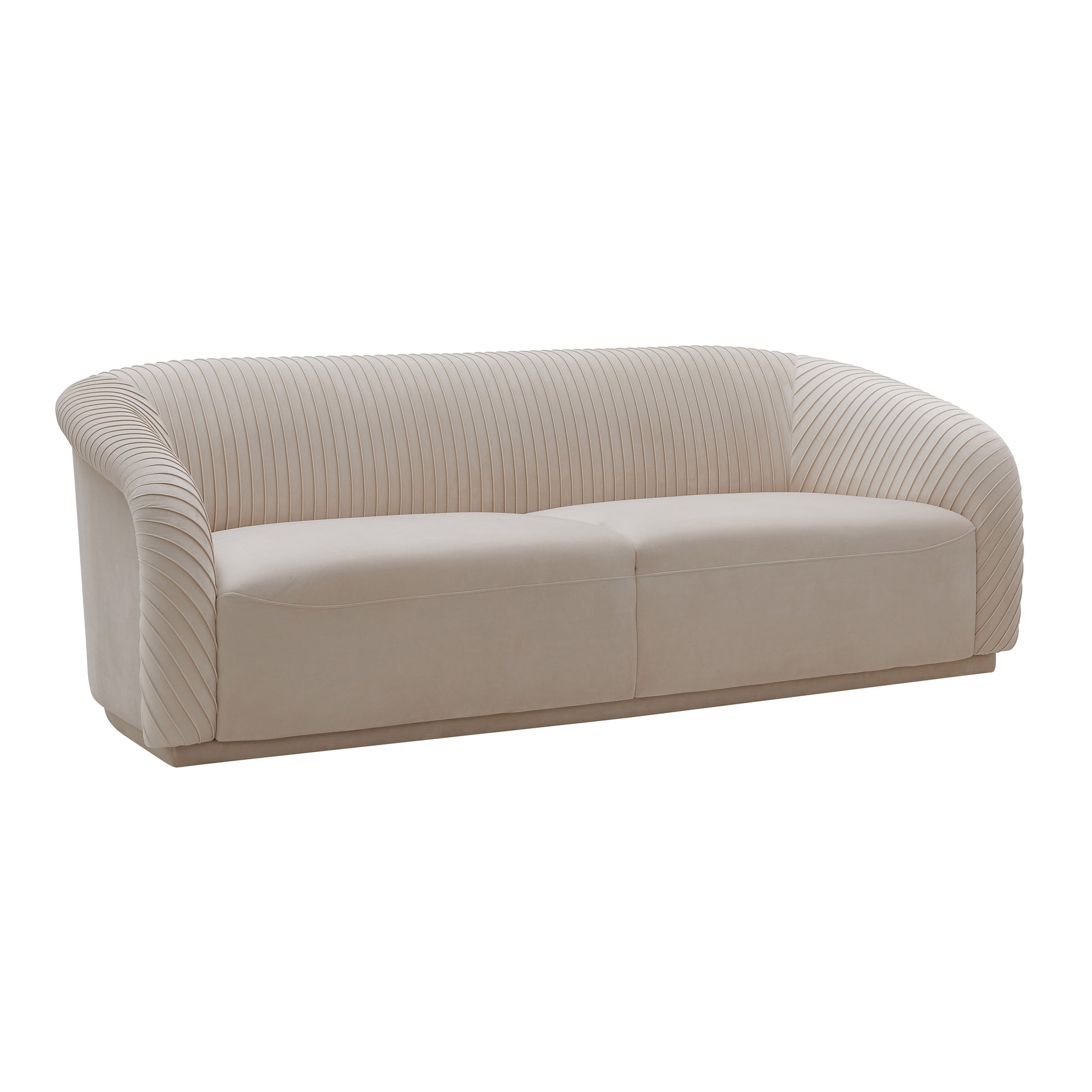 ReForm Creative Home-Luxury Pleated Velvet Sofa. Performance-Durable
