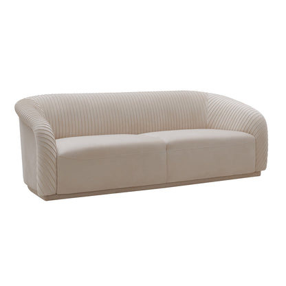 ReForm Creative Home-Luxury Pleated Velvet Sofa. Performance-Durable