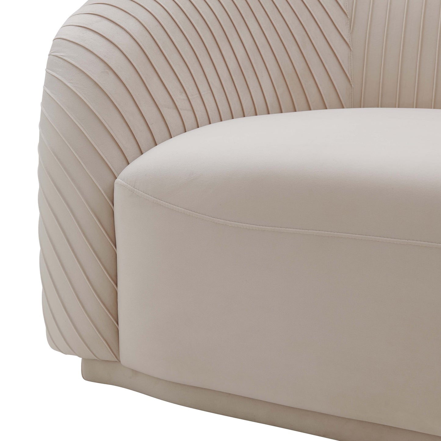 ReForm Creative Home-Luxury Pleated Velvet Sofa. Performance-Durable