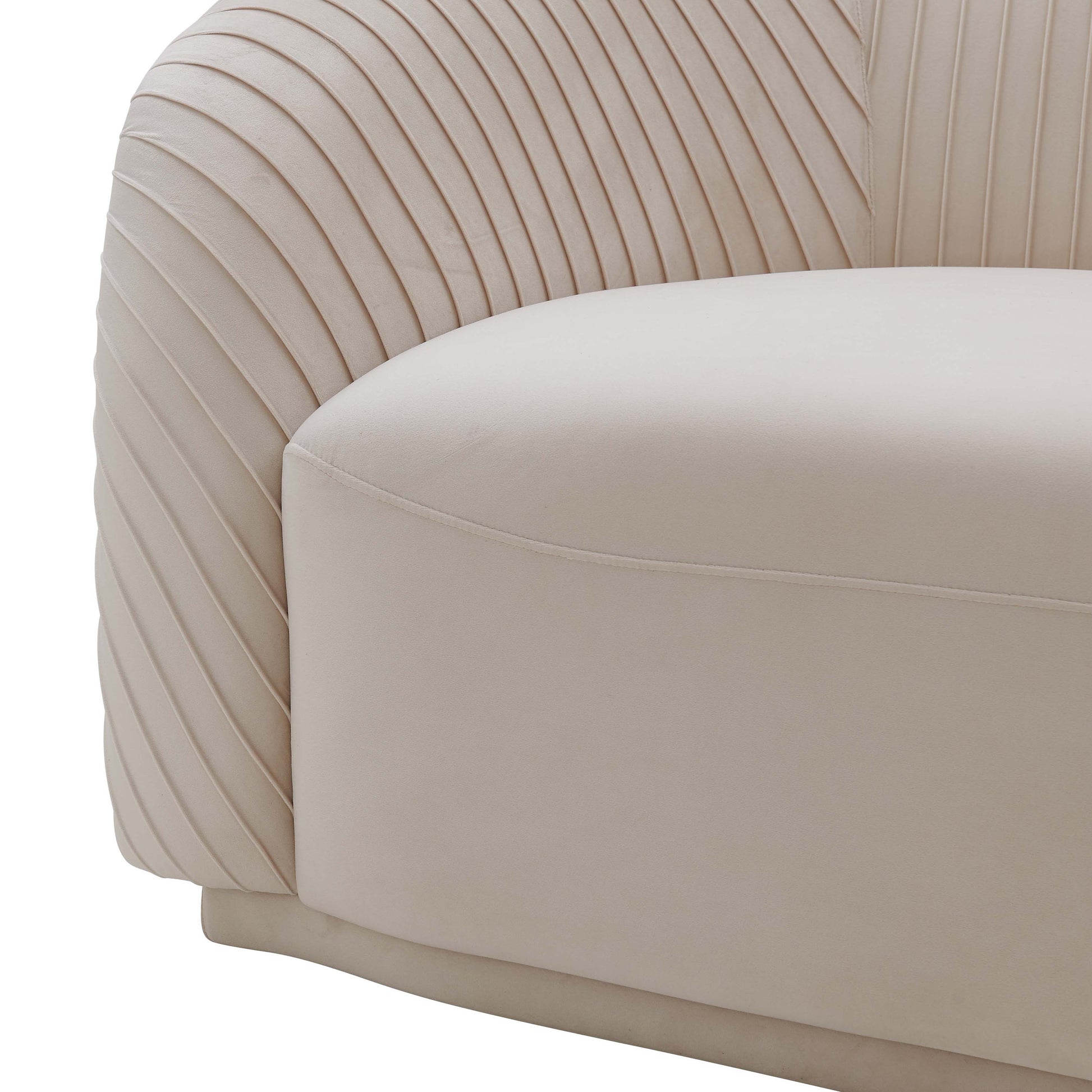 ReForm Creative Home-Luxury Pleated Velvet Sofa. Performance-Durable
