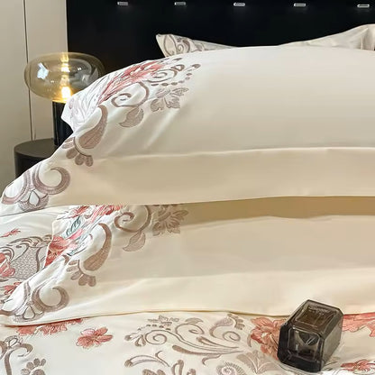 Talia 400 TC 100% Cotton Duvet Set - Beige
