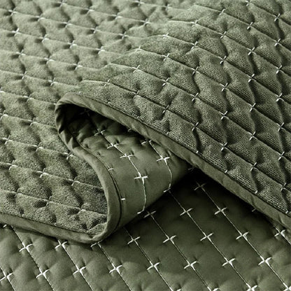 Plume 3 Pc Velvet Light Weight Quilted Comforter Set - Multiple Options