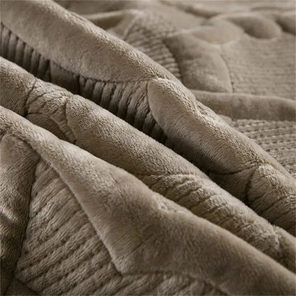 Plume 3 Pc Velvet Light Weight Quilted Comforter Set - Multiple Options