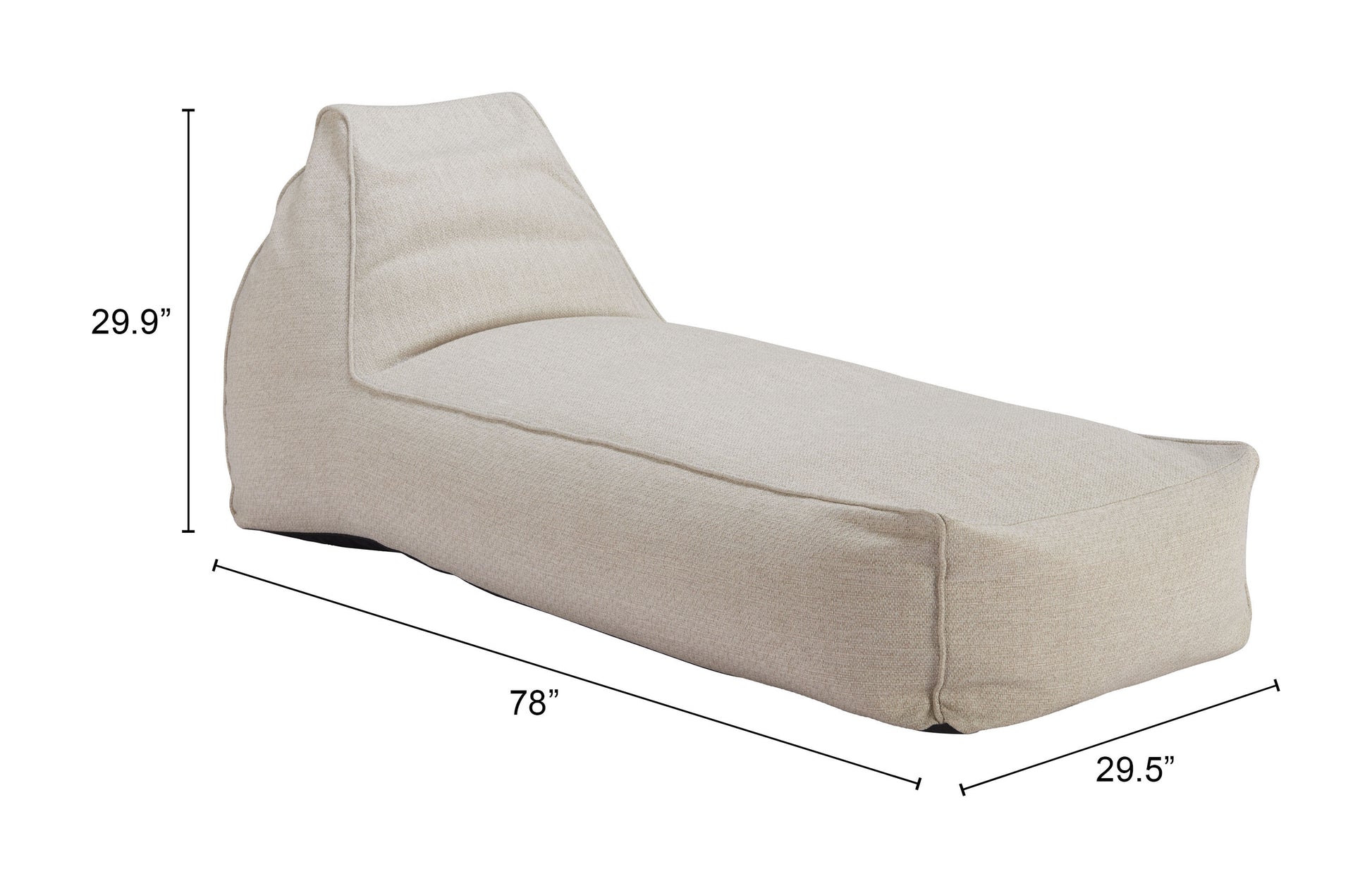 ReForm Creative Home Veranda Indoor/Outdoor Chaise Lounger - Beige. Free Delivery-USA & CANADA