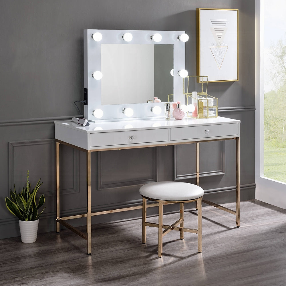ReForm Creative Home Ablon Elegant High Gloss Multi-Purpose Desk - Multiple Colors Available-Free Delivery-USA & CANADA