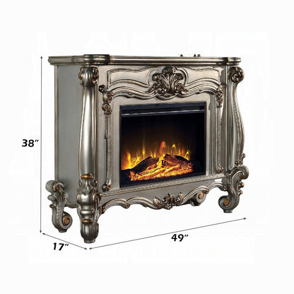 Gilded Antique Luxury Fireplace - Platinum