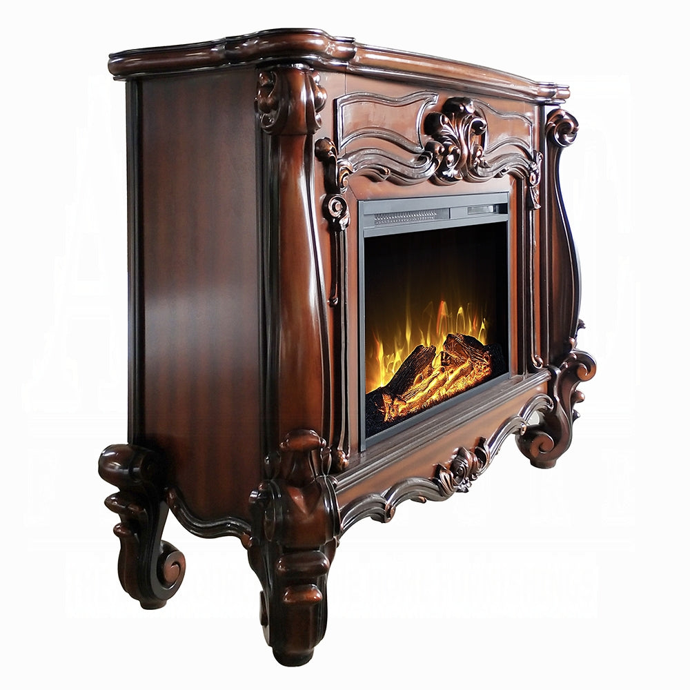 Gilded Antique Luxury Fireplace - Cherry Oak
