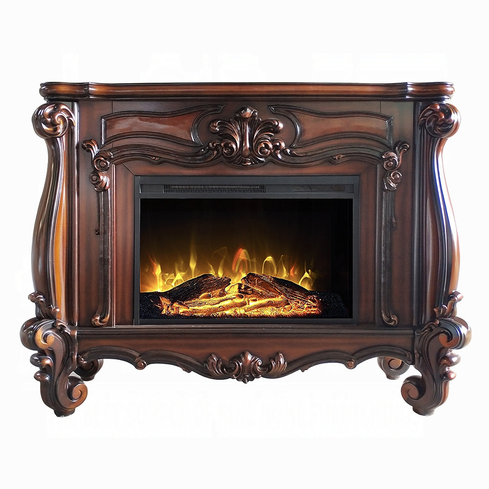 Gilded Antique Luxury Fireplace - Cherry Oak