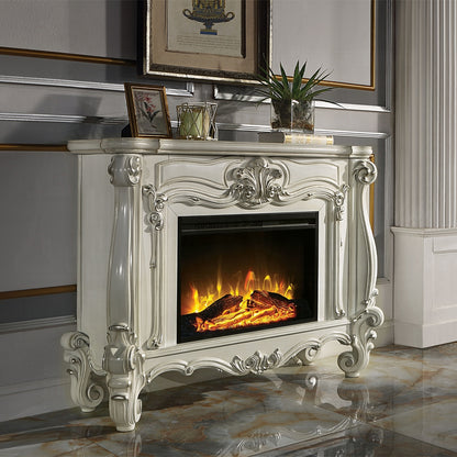 Gilded Antique Luxury Fireplace - Antique White