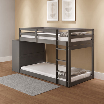 ReForm Creative Home Barney Twin Bunk/Loft Bed W/Drawers & Storage - Grey Free Delivery USA & Canada