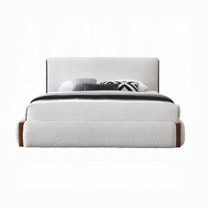 ReForm Creative Home Reggie Upholstered Platform Bed - Cream Free Delivery USA & Canada