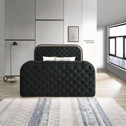 ReForm Creative Home Tagus Smart Platform Bed with LED/ Fireplace/ TV Stand - Black Free Delivery USA & Canada