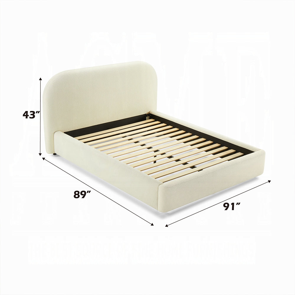 ReForm Creative Home Urban Upholstered Platform Bed - Beige Free Delivery USA & Canada