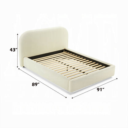 ReForm Creative Home Urban Upholstered Platform Bed - Beige Free Delivery USA & Canada