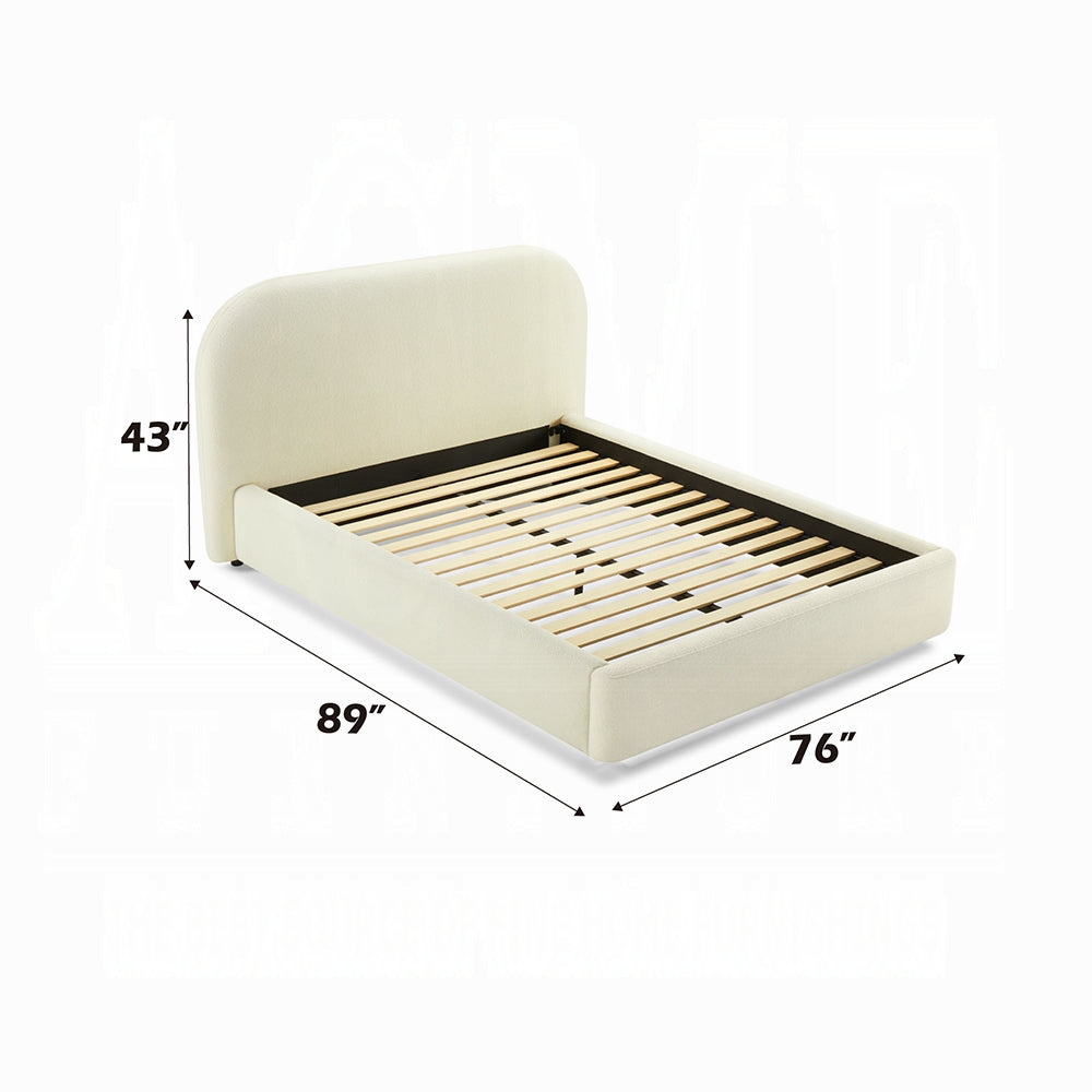 ReForm Creative Home Urban Upholstered Platform Bed - Beige Free Delivery USA & Canada