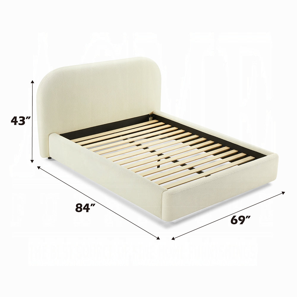 ReForm Creative Home Urban Upholstered Platform Bed - Beige Free Delivery USA & Canada