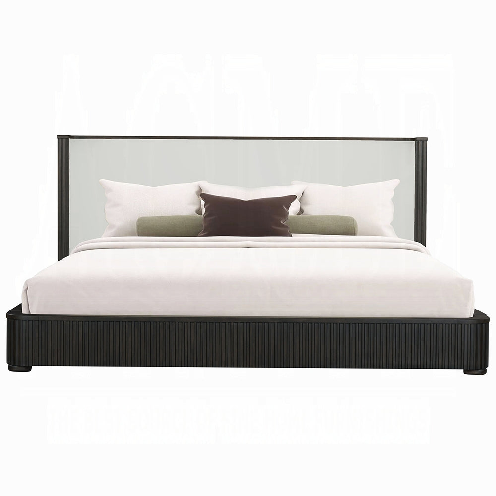 ReForm Creative Home Laffrey Luxury Chanel Detail Platform Bed - Espresso-Free Delivery-USA & CANADA