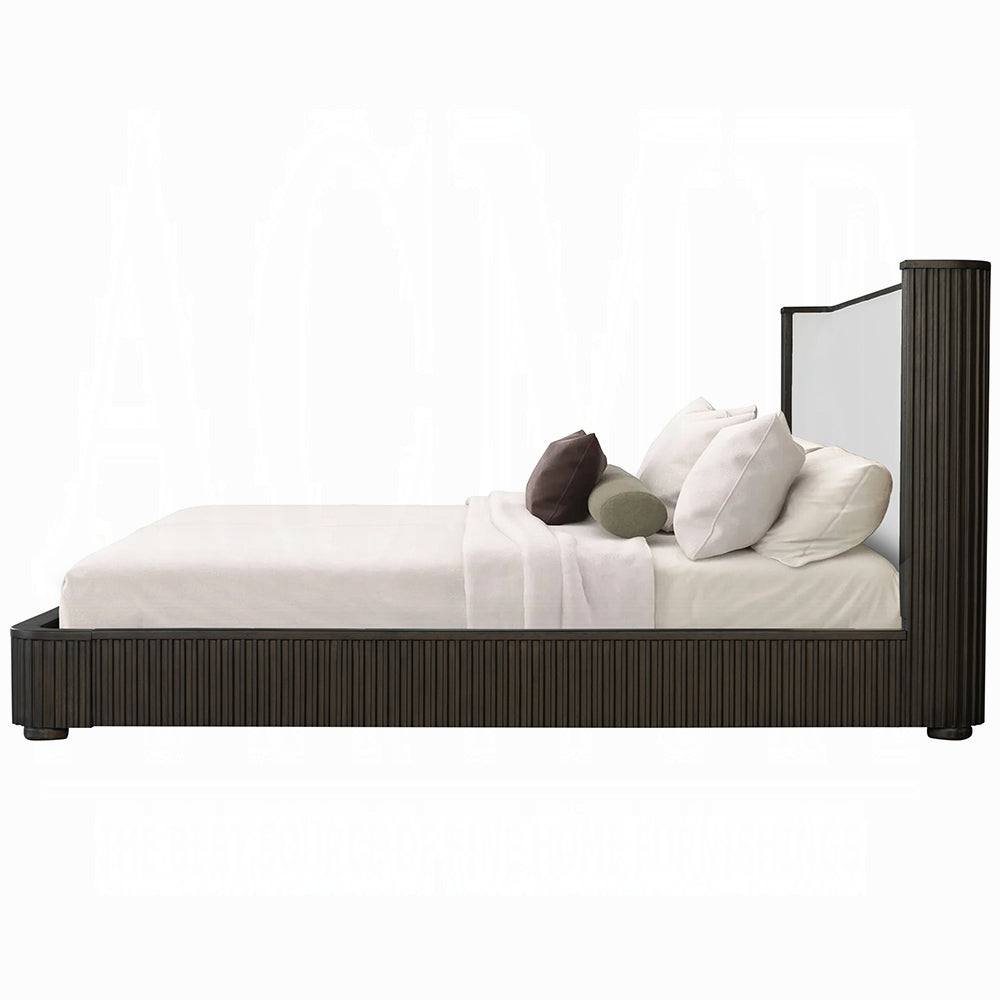 ReForm Creative Home Laffrey Luxury Chanel Detail Platform Bed - Espresso-Free Delivery-USA & CANADA