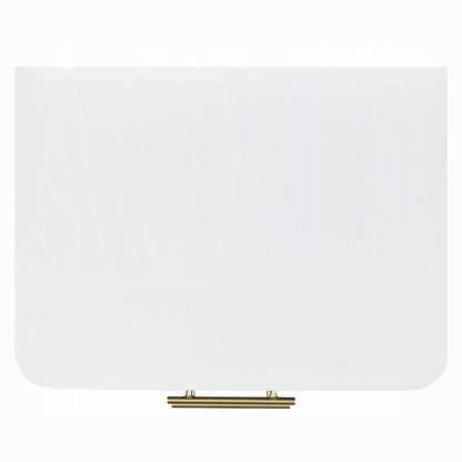 Table de chevet Laffery Luxury avec dessus en imitation marbre et détails Chanel - Espresso