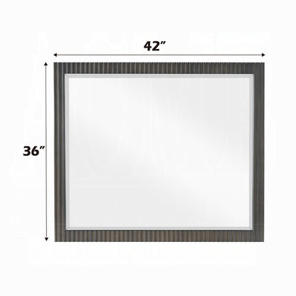 Laffery Luxury Chanel Detail Dresser Mirror - Espresso