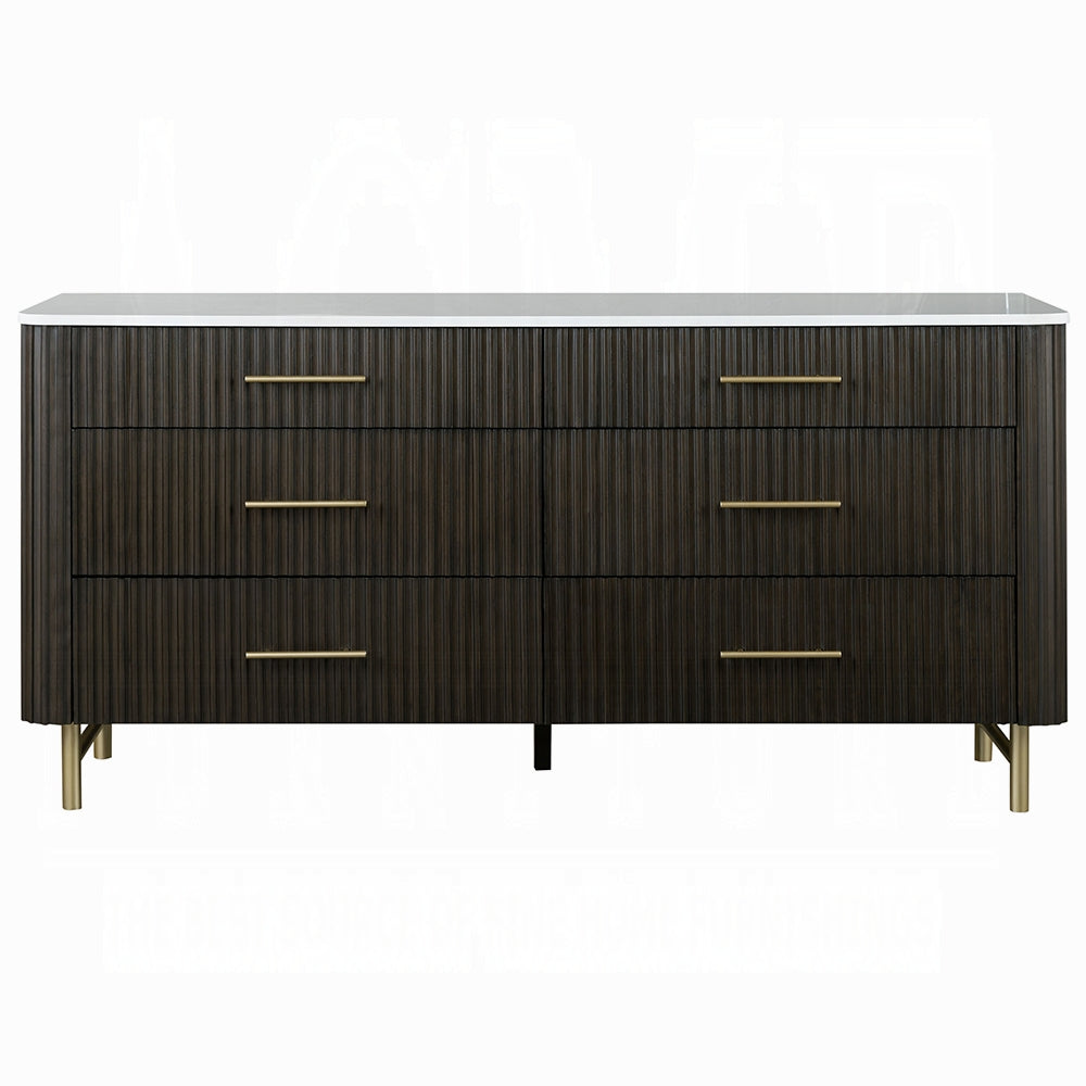 ReForm Creative Home Laffery Luxury Chanel Detail Dresser - Espresso-Free Delivery USA & CANADA
