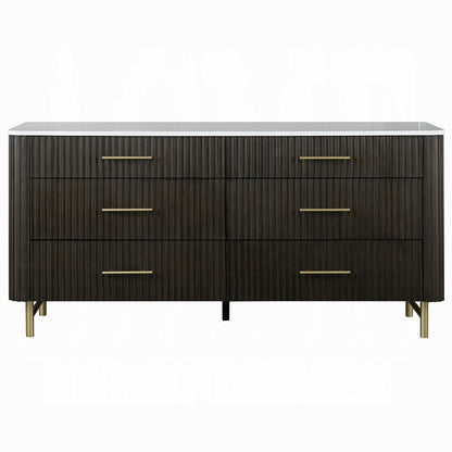 ReForm Creative Home Laffery Luxury Chanel Detail Dresser - Espresso-Free Delivery USA & CANADA