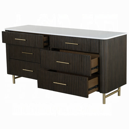 ReForm Creative Home Laffery Luxury Chanel Detail Dresser - Espresso-Free Delivery USA & CANADA