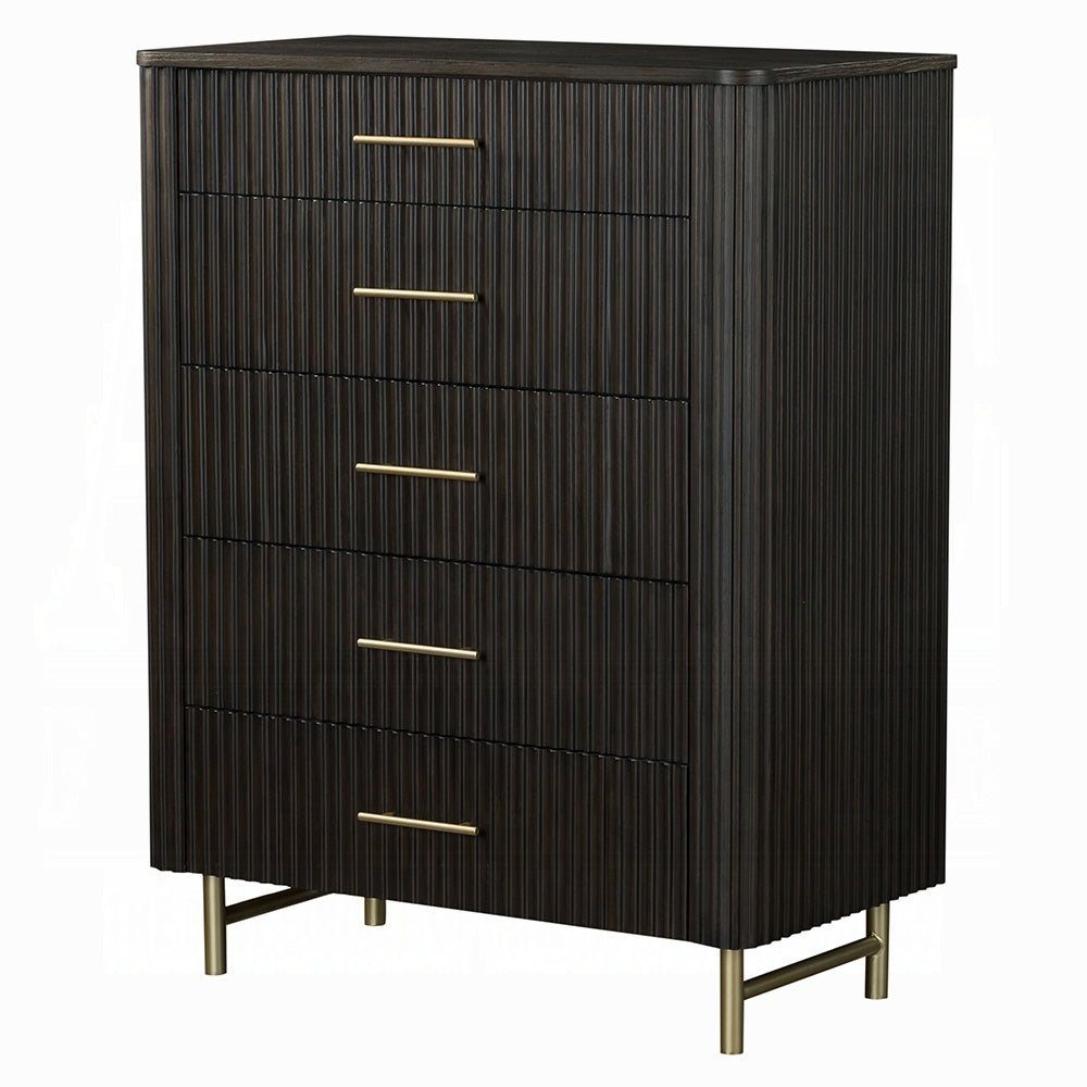 ReForm Creative Home Laffery Luxury Chanel Detail Chest - Espresso-Free Delivery USA & CANADA