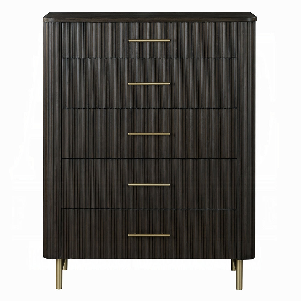 ReForm Creative Home Laffery Luxury Chanel Detail Chest - Espresso-Free Delivery USA & CANADA