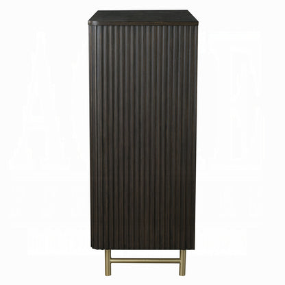 Laffery Luxury Chanel Detail Chest - Espresso