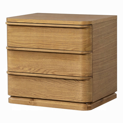 ReForm Creative Home Yami 3 Drawer Wood Nightstand - Beige Oak-Free Delivery USA & CANADA