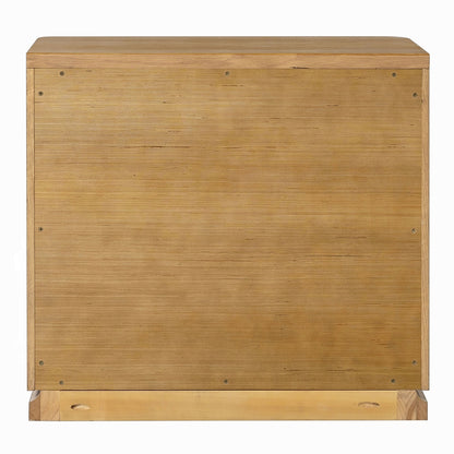 Table de chevet Yami à 3 tiroirs en bois - Chêne beige