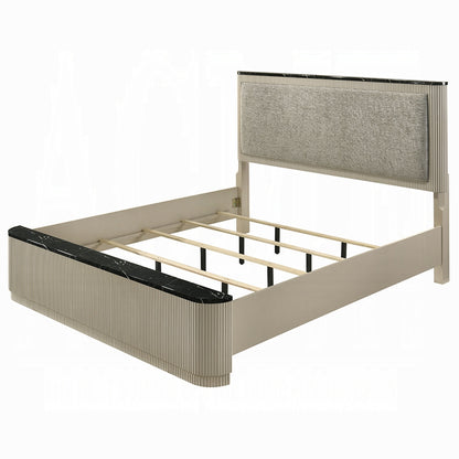 ReForm Creative Home Rhone Luxury Chanel Detail Bed - Greyish Beige Free Delivery USA & Canada