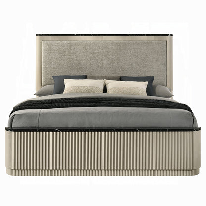 ReForm Creative Home Rhone Luxury Chanel Detail Bed - Greyish Beige Free Delivery USA & Canada